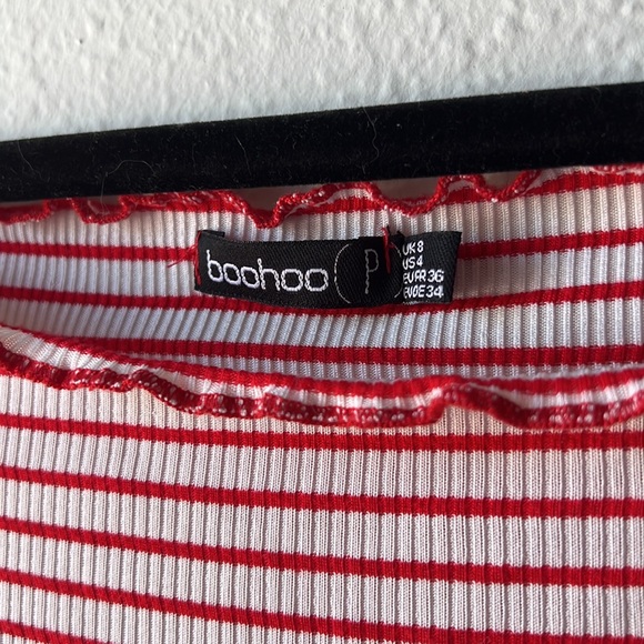 Off-the-shoulder Cropped Shirt, Size XS/S - Picture 3 of 4